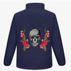 Silver Skull and Roses Fleece