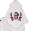 Silver Skull and Roses Bathrobe