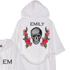 Silver Skull and Roses Bathrobe