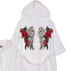 Silver Wings and Roses Bathrobe