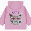 Toddler Reversible Sequin Cat Rain Jacket