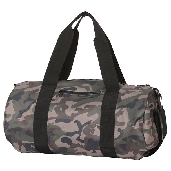 Camo Duffle Bag with Velvet Initials
