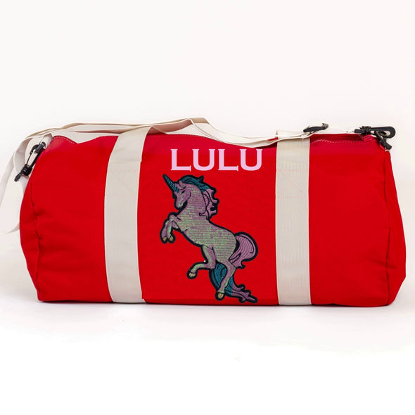 Pearly Sequin Unicorn Duffle Bag