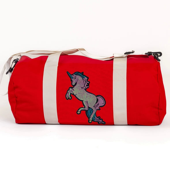 Pearly Sequin Unicorn Duffle Bag