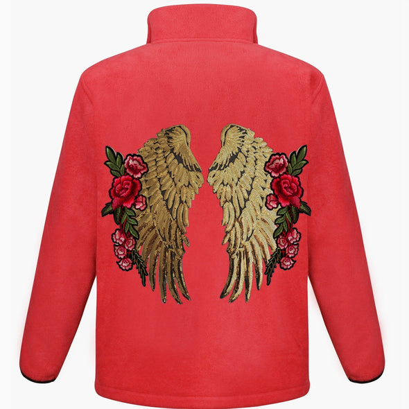 XL Gold Wings and Roses Fleece