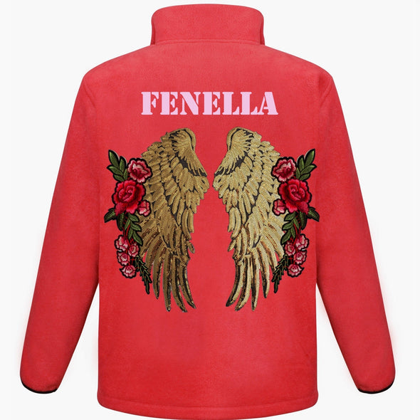 XL Gold Wings and Roses Fleece