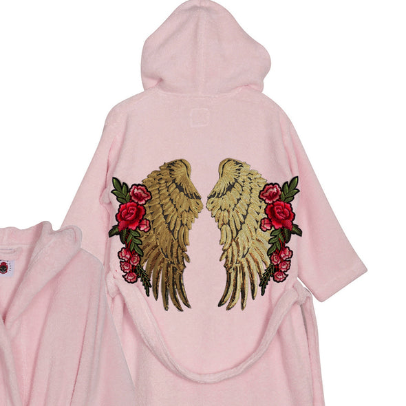 XL Gold Wings and Roses Bathrobe