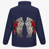 XL Silver Wings and Roses Fleece