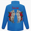 XL Silver Wings and Roses Fleece