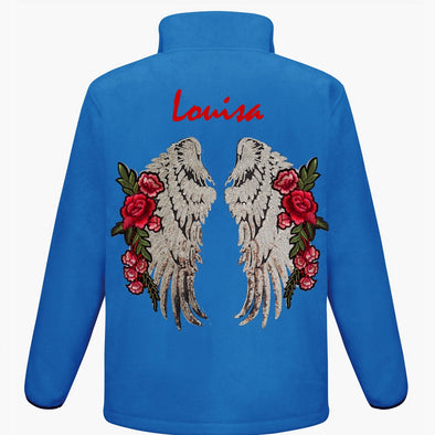 XL Silver Wings and Roses Fleece