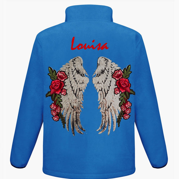 XL Silver Wings and Roses Fleece