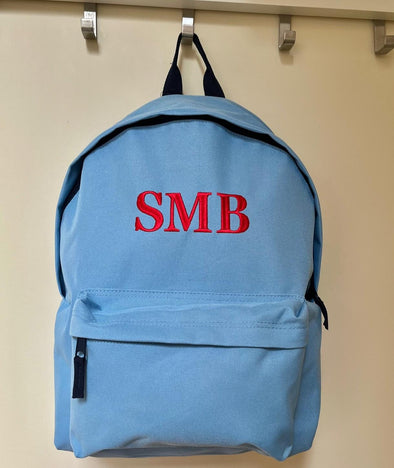 Midi Backpack with Embroidered Initials