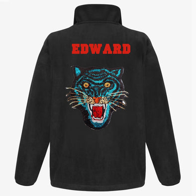 Blue Sequin Tiger Fleece