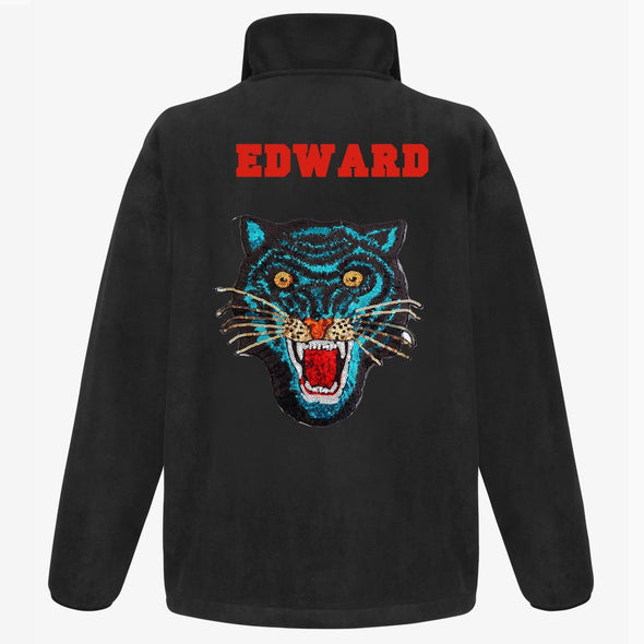 Blue Sequin Tiger Fleece
