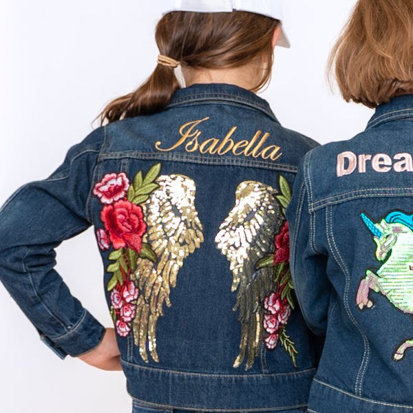 ジャケット GOLDEN  DELUXE BRAND Denim jacket with embroidered Golden Goose Blue Mid-Washed Denim Jacket Golden Goose