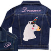 Fluffy Unicorn Denim Jacket