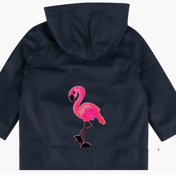 Toddler Pink Flamingo Rain Jacket