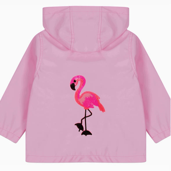 Toddler Pink Flamingo Rain Jacket