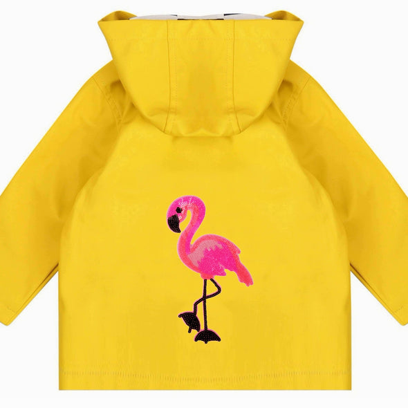 Toddler Pink Flamingo Rain Jacket