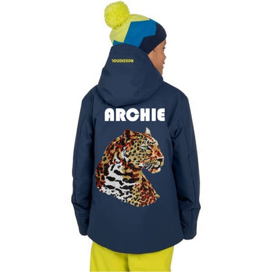 Green Eyed Leopard Ski Jacket (Navy)