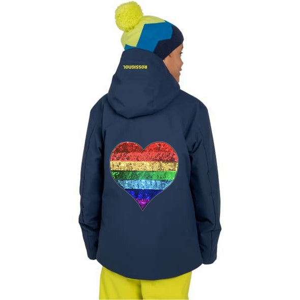 Rainbow Heart Ski Jacket (Navy)