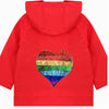 Toddler Rainbow Heart Rain Jacket