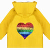 Toddler Rainbow Heart Rain Jacket