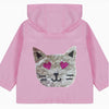 Toddler Reversible Sequin Cat Rain Jacket