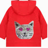 Toddler Reversible Sequin Cat Rain Jacket