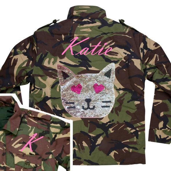 Reversible Sequin Cat Camo Jacket