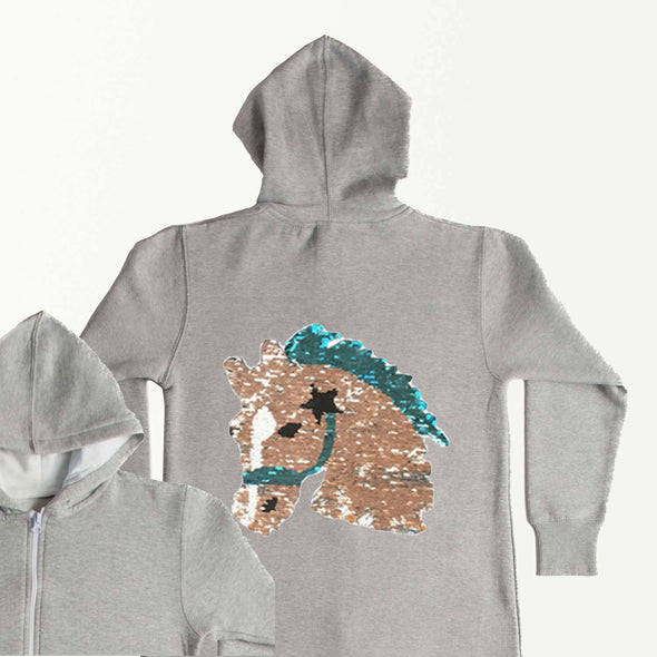 Reversible Sequin Horse Head Onesie