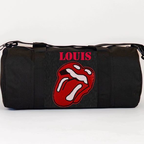 Sequin Rock'n'Roll Lips Duffle Bag