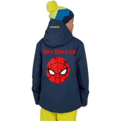 Reversible Sequin Spiderman Ski Jacket (Navy)