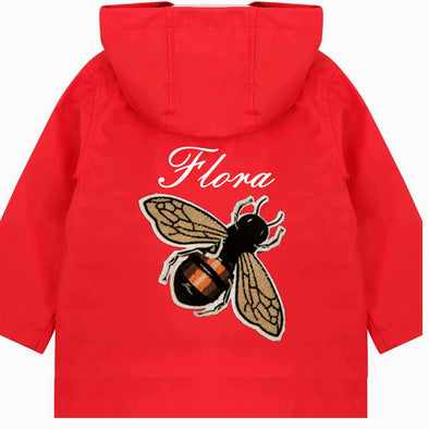Toddler Fluffy Bee Rain Jacket