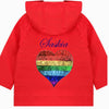Toddler Rainbow Heart Rain Jacket