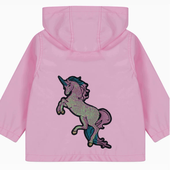 Toddler Sequin Unicorn Rain Jacket
