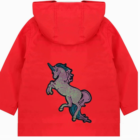 Toddler Sequin Unicorn Rain Jacket