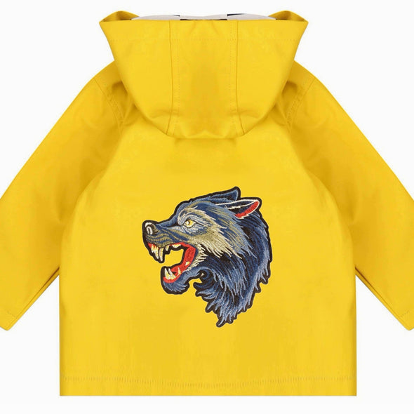 Toddler Blue Wolf Rain Jacket