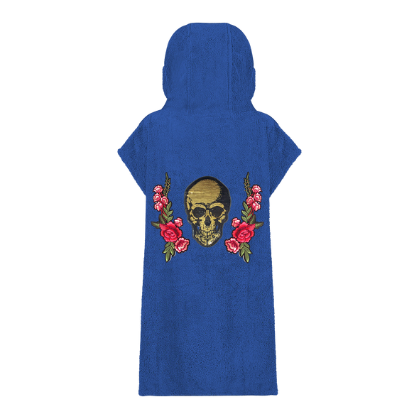 Gold Sequin Skull and Roses Beach Robe