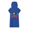 Silver Skull and Roses Beach Robe