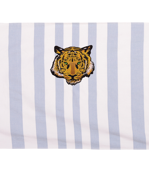 Green Eyed Tiger Luxe Hammam Beach Towel
