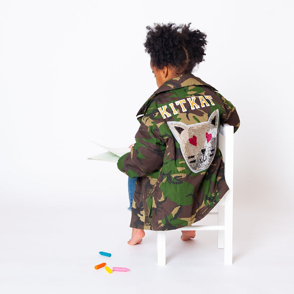 SALE Reversible Sequin Cat Camo Jacket | 40% OFF Automatically Applied at Checkout