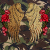 XL Gold Wings and Roses Camo Jacket