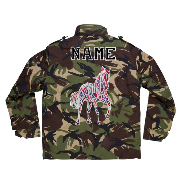 Mosaic Sequin Horse Camo Jacket