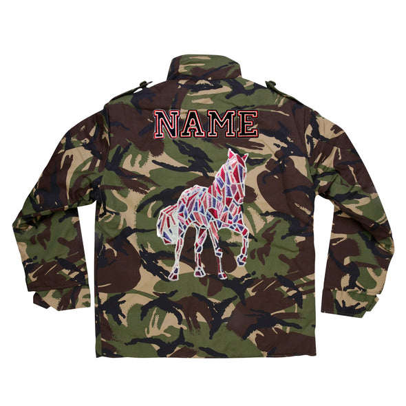 Mosaic Sequin Horse Camo Jacket