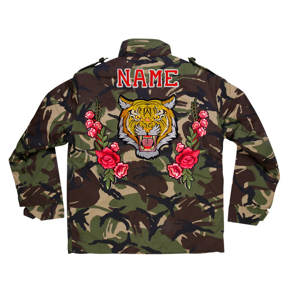 Roaring Tiger and Roses Camo Jacket