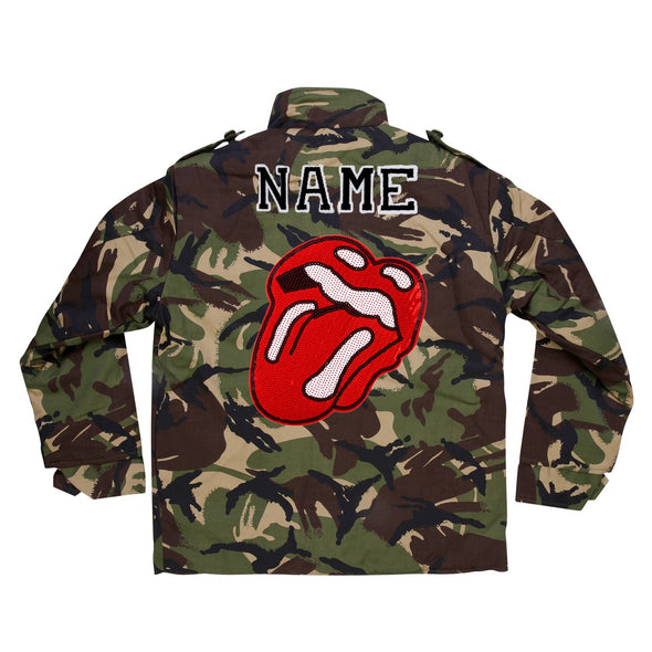 SALE Sequin Rock'n'Roll Lips Camo Jacket | 40% OFF Automatically Applied at Checkout