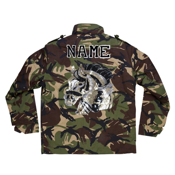 SALE Sequin Horse Head  Camo Jacket | 40% OFF Automatically Applied at Checkout