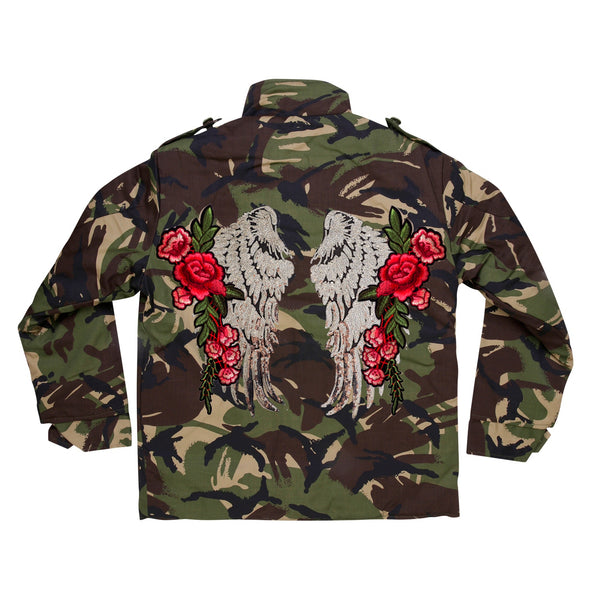Silver Wings and Roses Camo Jacket