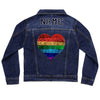 SALE Rainbow Heart Denim Jacket | 40% OFF Automatically Applied at Checkout